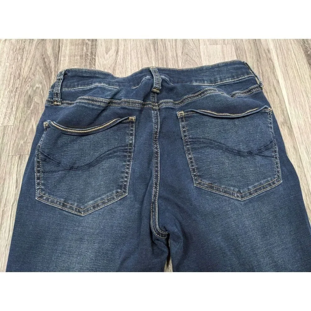 SO‎ Juniors Size 7 Skinny Embroidered Pockets Denim Blue Jeans Jeggings